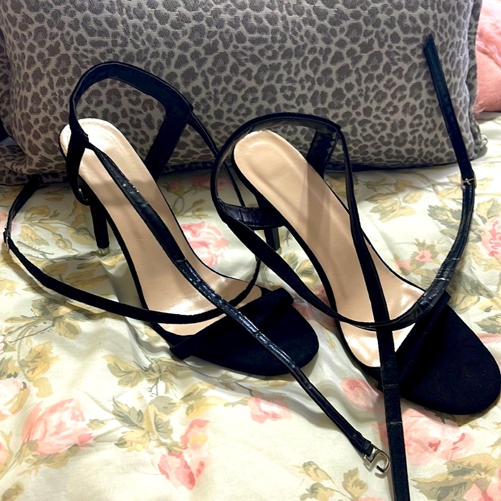 Strappy Black Heels